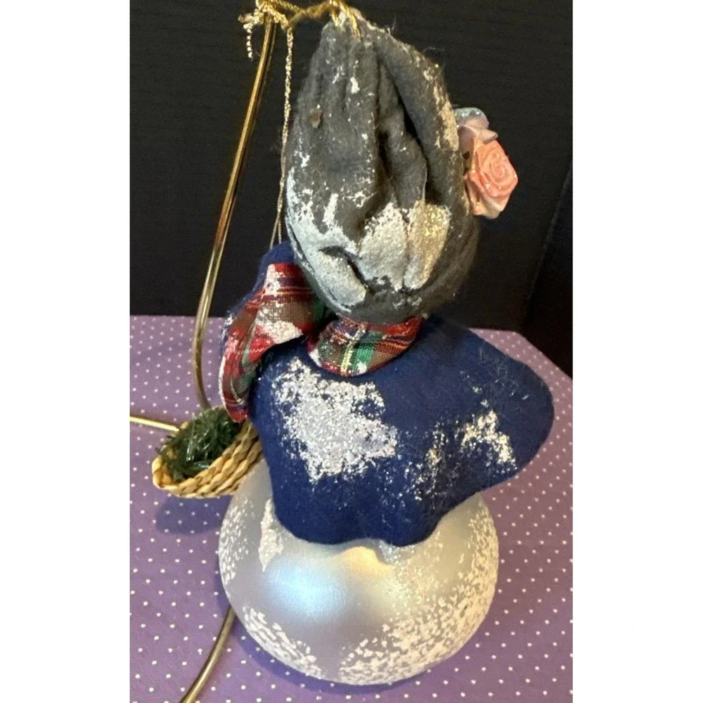 Soffieria De Carlini Lady Snowman Italy Christmas Holiday Ornament 2002 VTG‎